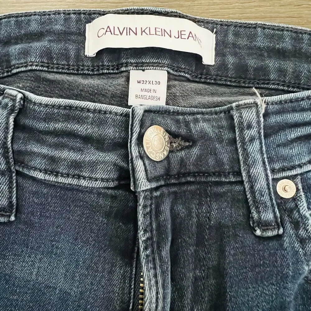 Calvin Klein Jeans Men's Size 32X30 Blue Skinny Moulant Stretch Denim